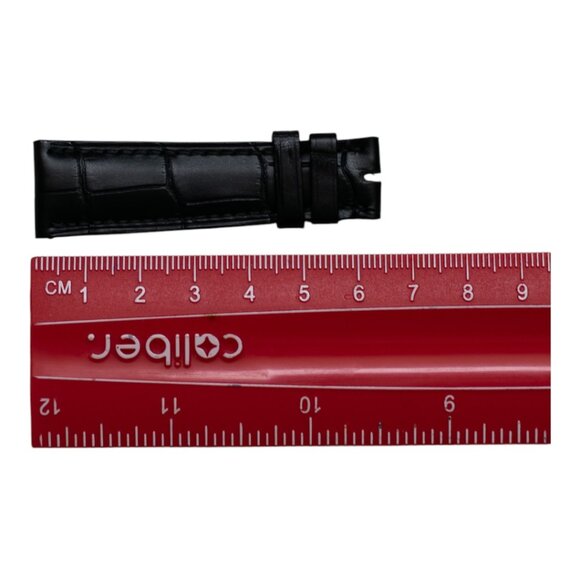 AUTHENTIC BLANCPAIN BLACK ALLIGATOR LEATHER STRAP 18 MM X 15 MM - Picture 4 of 5